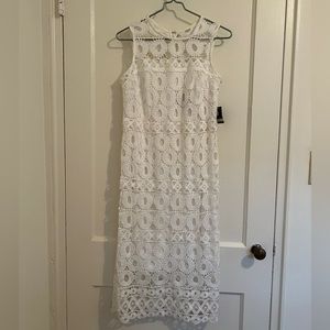 Taylor White Eyelet Dress
